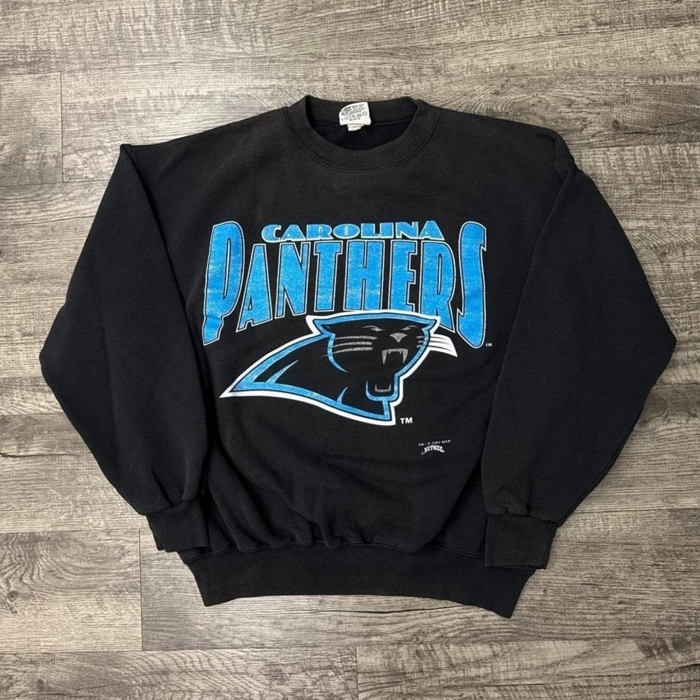 Vintage 90s Nutmeg Carolina Panthers NFL Crewneck Sweatshirt L